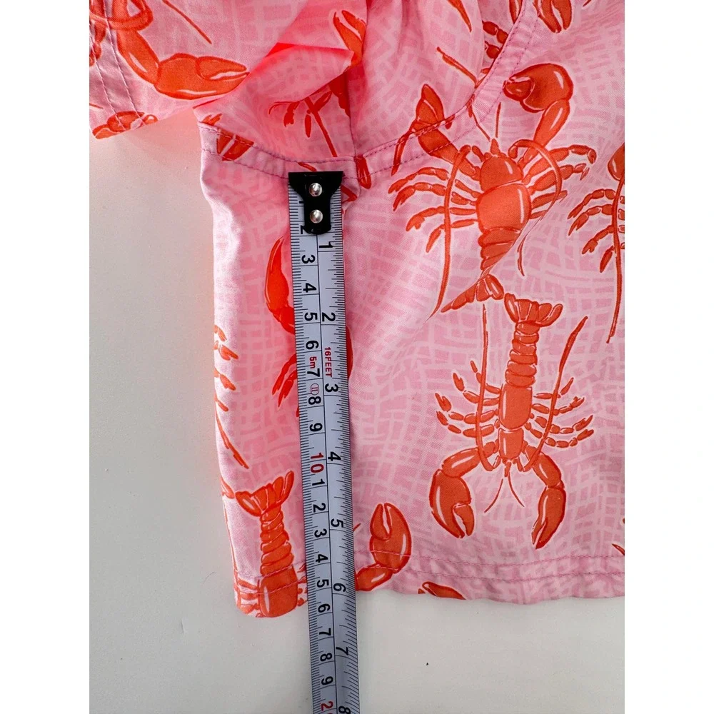 Vineyard Vines Swim Trunks Mens XXL‎ Pink Lobster Print Coastal Preppy Shorts